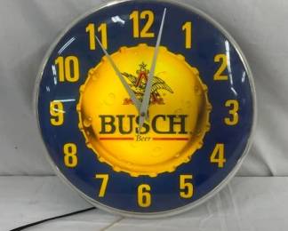 14IN BUSCH LIGHTUP CLOCK