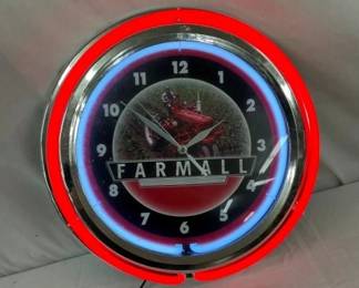 14IN FARMALL TRACTOR NEON CLOCK