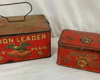 EARLY COLLECTION TOBACCO TINS