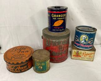 COLLECTION EARLY TOBACCO TINS