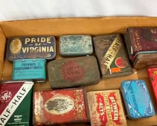 COLLECTION EARLY TOBACCO TINS