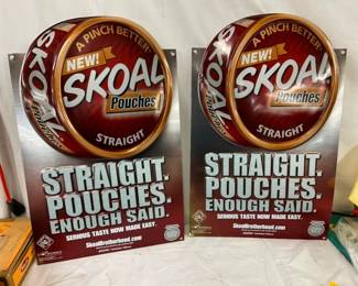 NOS SKOAL POUCHES SIGNS