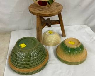WATT, CREAM/GREEN BOWLS