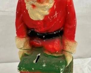 12IN CHALK SANTA COIN BANK