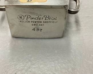 ENGLISH PEWTER FLASK