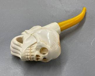 SKULL MERSHUM/BAKOLITE PIPE