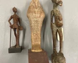 8-12IN WOODEN CARVED MUMMY STATUES