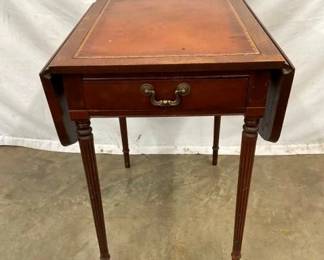 LEATHER TOP SIDE DROPLEAF