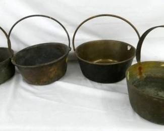 COLLECTION OLD STOCK COPPER BUCKETS