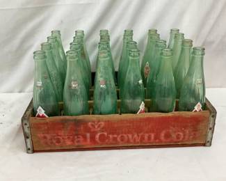 ROYAL CROWN CRATE W/ BOTTLES