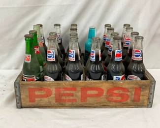 PEPSI CRATE W/ BOTTLES