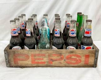 PEPSI CRATE W/ BOTTLES