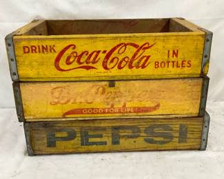 COKE,DR. PEPPER, PEPSI CRATES