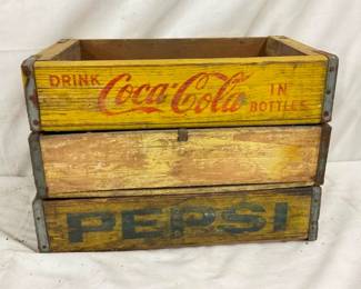 COKE,DR. PEPPER, PEPSI CRATES