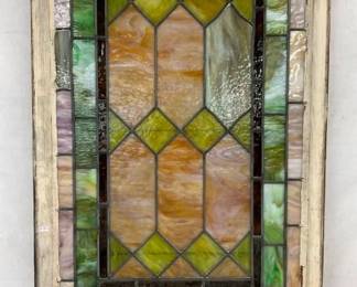 NICE STAINED GLASS WINDOW 28X38
