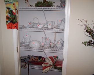 MILK GLASS COLLECTION & LINENS