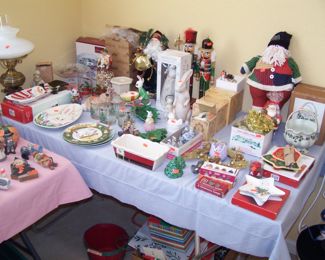 ANOTHER TABLE OF HOLIDAY ITEMS