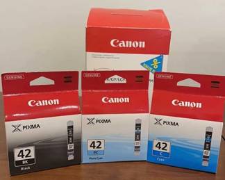 Canon Pixma Ink 42 Black, Photo Cyan, Cyan