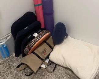 Yoga Mats, Blanket, Support Pillows, Tote Bags,