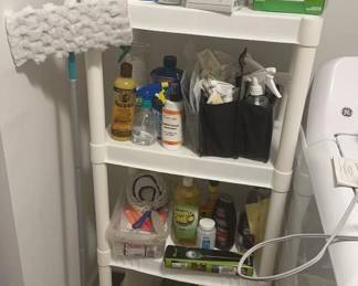 Cleaning Supplies & Storage Rack