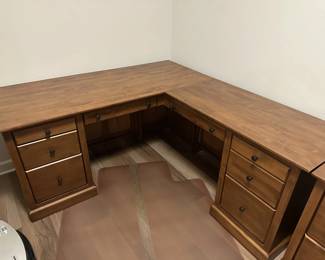 Solid Adler Executive Desk Cherry Finish