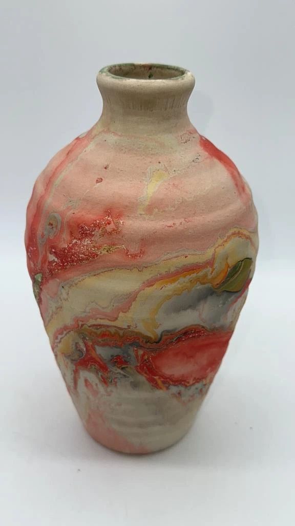 Nemadji Colorful Pottery Vase 8.5”