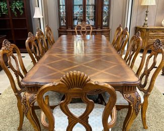 NICE formal dining set - 10 chairs - excellent condition!