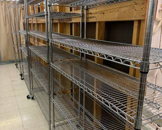 Heavy duty NSF wire rack 5 tier shelving.