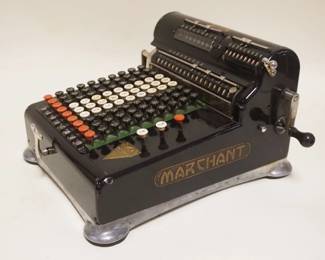 1101	MARCHANT ADDING MACHINE/CALCULATOR, APPROXIMATELY 11 IN X 13 IN X 8 IN HIGH
