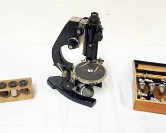 1138	RUSSIAN MINERAL MICROSCOPE, SCOPE APPROXIMATELY 10 IN X 6 IN X 14 IN
