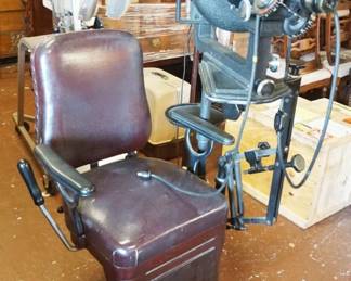 1163	OPTOMETRY GENOTHALMIC CHAIR, APPROXIMATELY 6 IN X 40 IN X 71 IN HIGH
