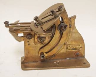 1200	GC REITTER NORWALK CONN BRASS ANTIQUE HAT BRIM TRIMMER, APPROXIMATELY 9 IN X 5 IN X 7 IN
