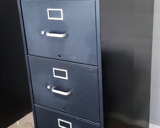 02. $35 -- VERTICAL FILING CABINET BLACK -- $35