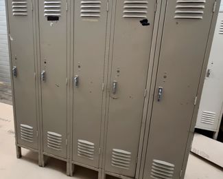 31. $500 -- Five Berger Republic Steel Lockers