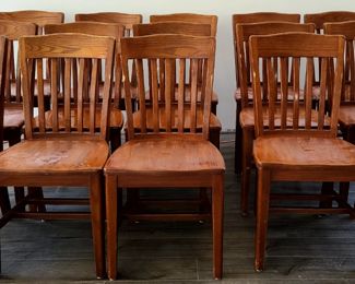 34. $150/all [FIRM] -- Lot of Fifteen Wooden Chairs