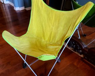 42. $20 -- Lime Green Fabric Chair