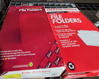 54. $20/all -- File Folders Legal Size 2 Boxes