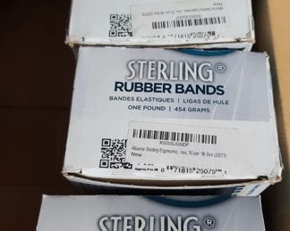 55. $25/all -- Sterling Rubber Bands 4 boxes #105