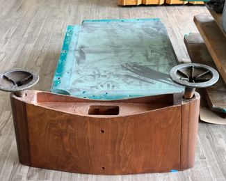 60. Eight Disassembled Pool Tables - one Brunswick Anniversary, two Brunswick Gold Crown III, and six other pool tables. One end pocket metal cover is missing. Parts 7