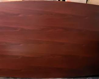 70. $75/all -- Boat Shape 8 ft Table Heavy and Credenza with Keyboard Tray