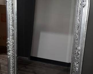 78. $45 -- Large Silver Heavy Ornate Mirror