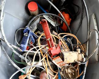 114. $30/all -- Bucket Filled with Power Tools