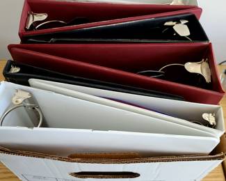 124. $20/all -- Box of various size Binders
