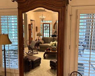 French mirrored armoire