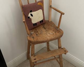 antique highchair
