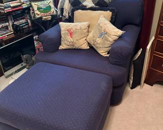club chair and ottoman