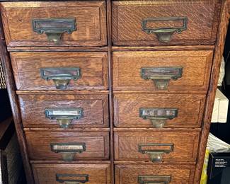 Vintage oak filing cabinet