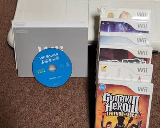 Wii console and games