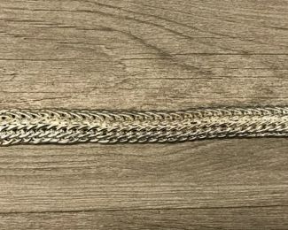 925 Sterling Silver Flattened Chain Bracelet 8 inces 18mm  22.67grams $80