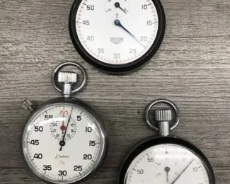 Vintage Lot of Heuer & Endura  Stop watches for repair $75